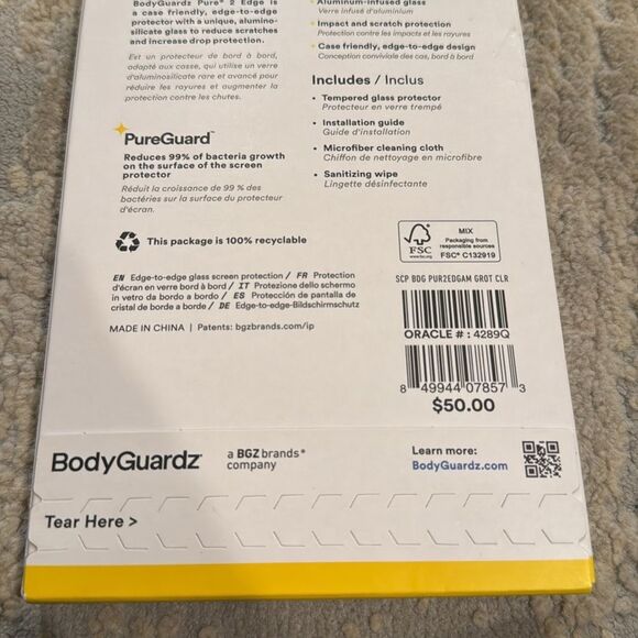 Apple iPhone 13 Pro Max 6.7" BodyGuardz tempered Glass Pure Screen Protector - Picture 7 of 7